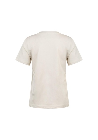 2as Alone Baskılı V Yaka Kadın T-shirt 406 Kum
