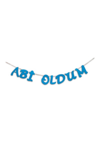 Abi Oldum Simli Eva Uzar Yazı - 80 Cm Mavi