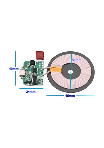 Kablosuz Şarj Modülü Type C 15w 5v 1a 9v 1.5a Mobil Akıllı Telefon Oyuncak Pil Şarj Qı Wpc V1.2.3 S