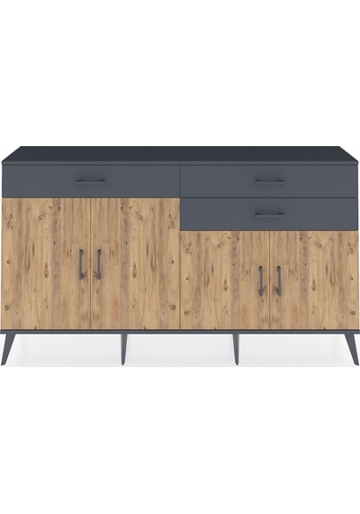 Arges Konsol 2 Raflı 3 Çekmeceli 4 Kapaklı 176x30x99 Antrasit-çam/antrasit Atlas Çam/antrasıt - Antrasıt Arges Konsol 2 Raflı 3 Çekmeceli 4 Kapaklı 176x30x99 Antrasit-çam/antrasit Atlas Çam/antrasıt - Antrasıt