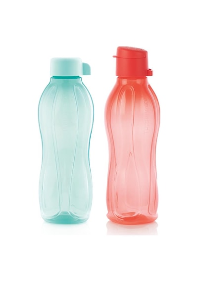 Tupperware Eco Şişe Suluk Su Mavisi ve Kolay Kapak Pembe 2'li  500 ML