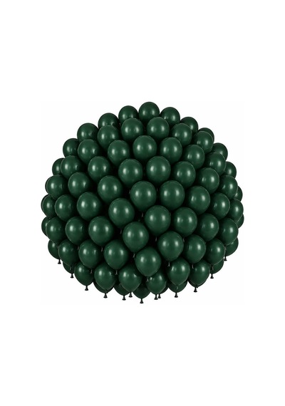 Koyu Yeşil Renk Lateks Pastel Balon 30 Cm - 100 Adet