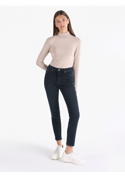 Colins 703 Carla Slim Fit Normal Bel Düz Paça Koyu Mavi Kadın Pantolon Cl1066382 Mavi