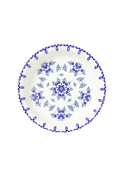 Güral Porselen Azulejos Pasta Tabak 19 Cm Çok Renkli