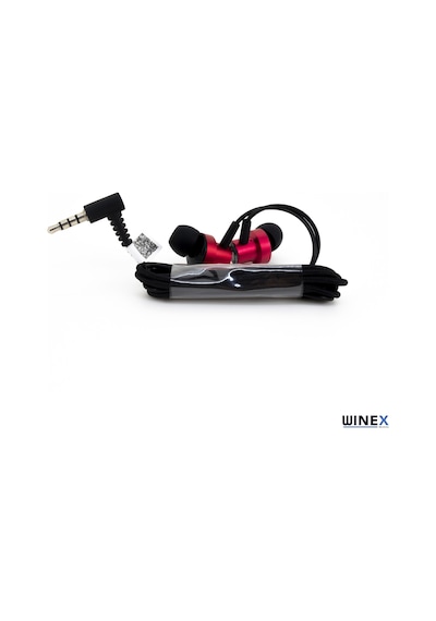 Winex Mıknatıslı Metal Mikrofonlu Kablolu Kulakiçi Kulaklık Kırmızı