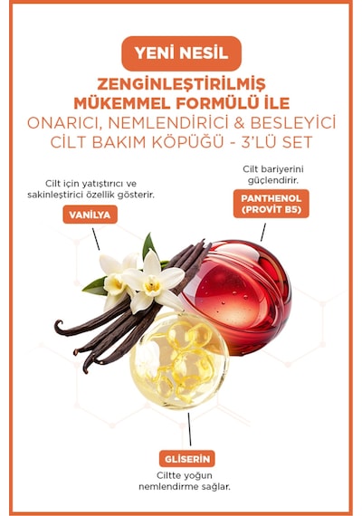 Cilt Bakım Köpüğü Vanılla Creme-brulee 100 Ml- 3'lü