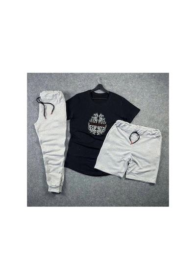 Tarzsokak Free Your Mind Beyin Baskılı Unisex Yazlık Şort - Normal Kalıp Tişört - Eşofman Altı Siyah Tarzsokak Free Your Mind Beyin Baskılı Unisex Yazlık Şort - Normal Kalıp Tişört - Eşofman Altı Siyah