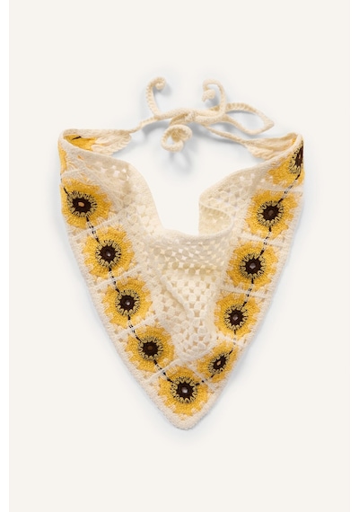 Defacto Kadın Çiçekli Örme Bandana I6818ax26smyl15 Sarı-yl15