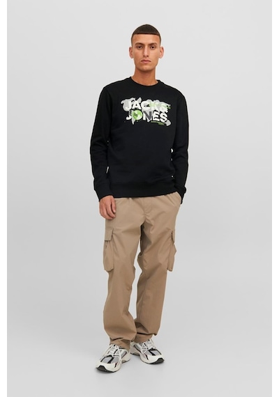 Jack & Jones Jack&jones Jcodust Sweat Crew Neck Siyah 001