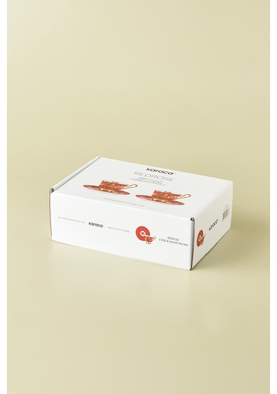 Karaca Redrose 2 Kişilik Kahve Fincan Takımı 90 Ml Kırmızı