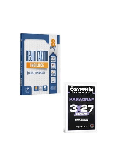 Beyintakımı 2027 8. Sınıf İngilizce Soru Bankası+ Evp Akademi Paragraf