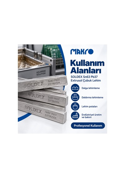 Soldex Sn63 Pb37 Extrusol Çubuk Lehim 250 Gr Kalay Kurşun Alaşımlı
