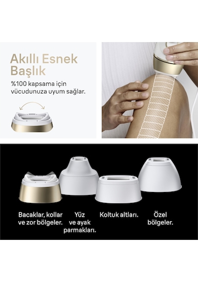 Braun IPL Silk·Expert Pro 5 Evde Lazerle Tüy Alma Mini Yüz Tüy Alma Cihazı 4 Başlık PL5412