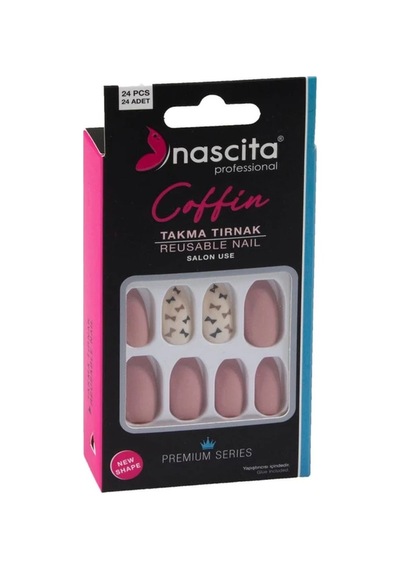 Nascita 24lü Renkli Takma Tırnak Coffin - 145