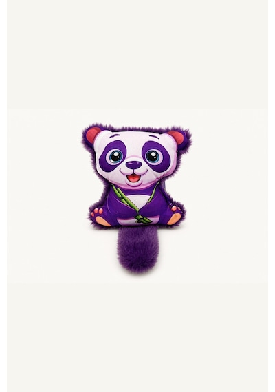 Dijital Panda Kuyruk Hışırtı Detaylı Peluş Oyuncak Mor