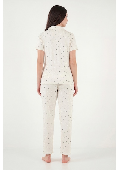 Lela Bayan Pijama Takımı 65750101y Ekru-yeşil
