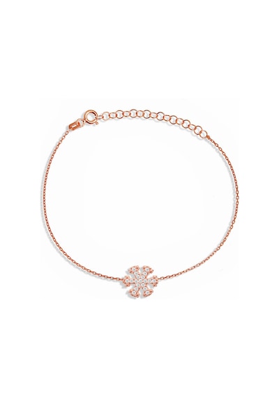 Zirkon Taşlı Gümüş Kar Tanesi Bileklik - B053601