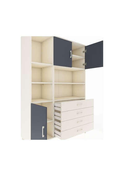 Hyperion Dolap 8 Raflı 4 Çekmeceli 3 Kapaklı 132x44x195 Aytaşı-antrasit/aytaşı Antrasıt/aytası Hyperion Dolap 8 Raflı 4 Çekmeceli 3 Kapaklı 132x44x195 Aytaşı-antrasit/aytaşı Antrasıt/aytası