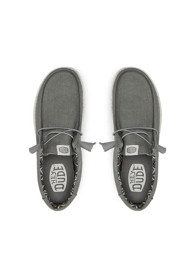 Hey Dude Wally Stretch Canvas Erkek Günlük Ayakkabı 40700-007 Gri