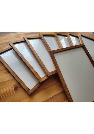 Ayrex Ahşap Resim Çercevesi, Masif Çerçeve,doğal Ahsap Rengi İle Fotograf, Resim Kolajları, Duvar Galerisi Dekoru 67398599