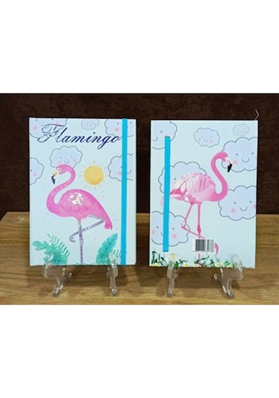 Flamingo Tasarımlı Çizgisiz Noktalı Defter