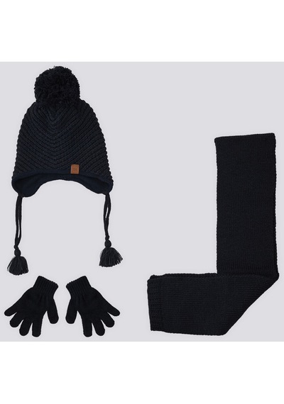 U.S. Polo Assn. Erkek Bebek Lacivert Atkı-bere-eldiven Seti 5274-41955 Lacivert