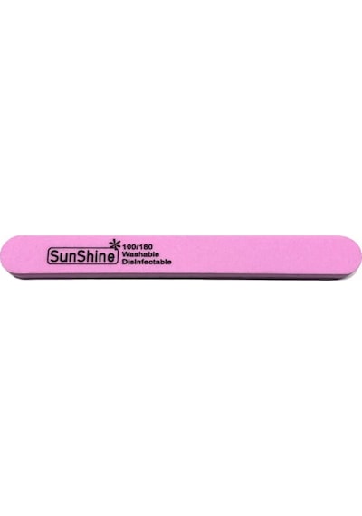 Koodmax Aşınmaya Dayanıklı Kumlu Çift Taraflı Tırnak Törpüsü Düz 100/180 Pembe 5'li