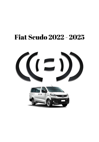 Fiat Scudo 2022 2023 2024 2025 Uyumlu Kapı Ve Çamurluk Koruma Premium Dodik Seti Siyah 8 Parça Tam Set