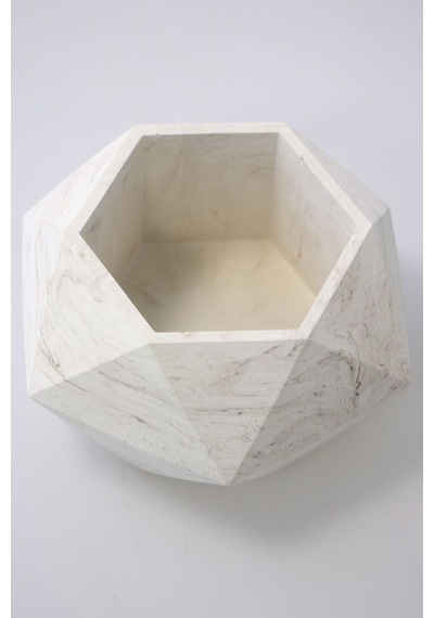 Yapay Çiçek Deposu Handmade Beton Saksı 10.6 Cm Model-11 Taş Rengi