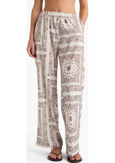 Defacto Regular Fit Şal Desenli Plaj Pantolonu-fall İn Love F8336ax25hsbn166 Kahve
