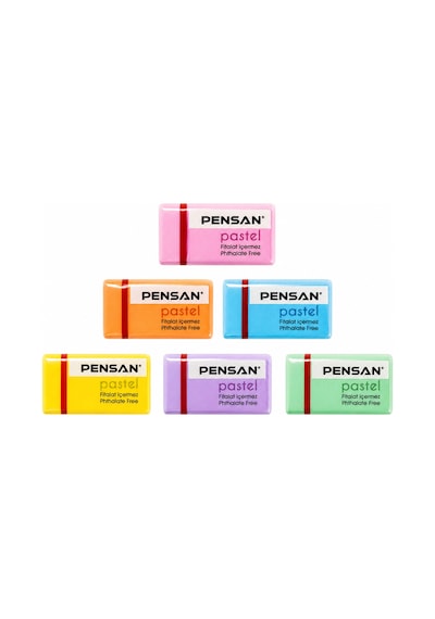 Pensan Pastel Renkli Silgi 1 Paket 24 Adet