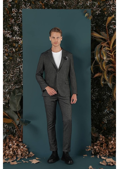 Efor C 658 Slim Fit Siyah Spor Ceket Siyah
