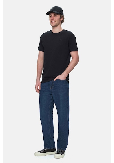 Ucla Harper Siyah Bisiklet Yaka Nakışlı Standard Fit Erkek Tshirt Siyah