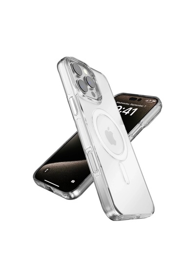 Joko Apple iPhone Uyumlu 15 Pro Max Gleam Pc Sert Magsafe Kılıf - Şeffaf-siyah Siyah - Şeffaf
