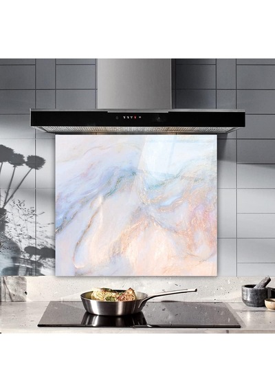 Decorıta Supreme Mermer Görünümlü / Cam Ocak Arkası Koruyucu 52cm X 60cm