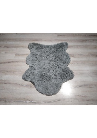 Yamalıhome Tavşan Tüyü Gri 80 x 200 Cm Peluş Post Halı