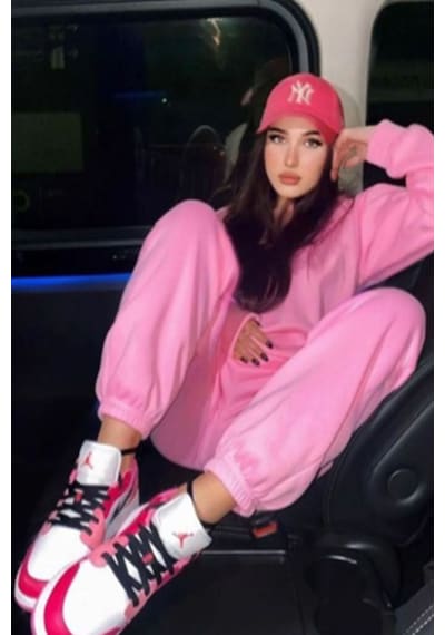 Unisex Ny Nakışlı Fuşya Kep Şapka Fuşya