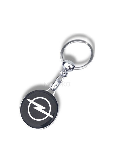 Yüksek Kaliteli Opel Logolu Damla Baskılı Siyah Şık Hediyelik Araç Anahtarlığı