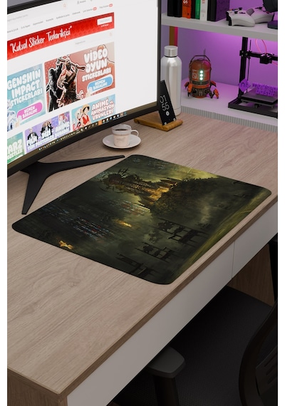 Demon's Souls Kaymaz Dikişli Kauçuk Oyuncu Mousepad V4 - 48x40 Xl Gaming Mouse Pad Fare Altlığı