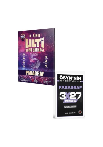 Ulti 2027 5. Sınıf Paragraf Soru Bankası+ Evp Akademi Paragraf