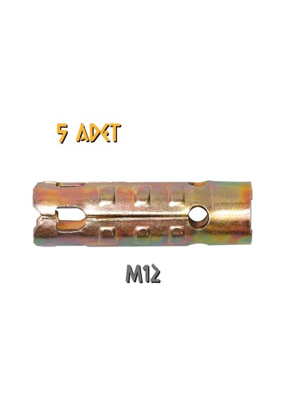 Made S Tipi Çekmeli Çelik Dübel M12 - 5 Adet