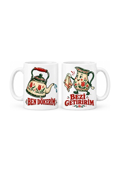 Kahveci.store Sakarlık Kulübü 2'li Porselen Kupa Seti - Model 797 22