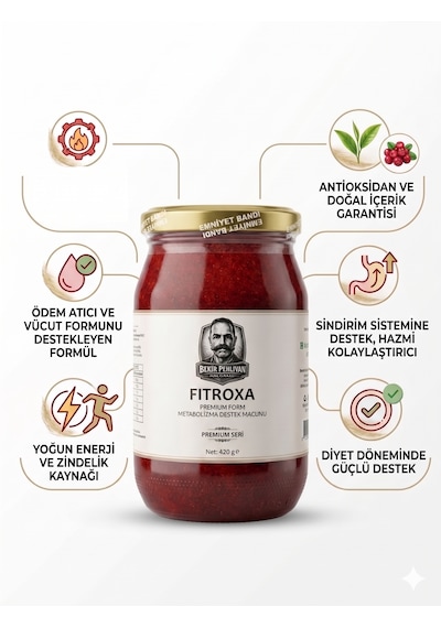 Bekir Pehlivan Naturals -fitroxa - Premium Biberiye Ve Sinameki İçerikli Doğal Form Macunu 420g
