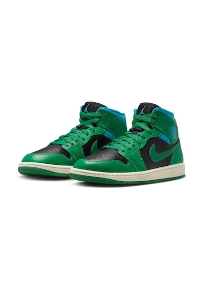 Nike Jordan Air 1 Mid Unisex Spor Ayakkabısı Bq6472-033 Yeşil-siyah Mavi Yeşil-siyah Mavi