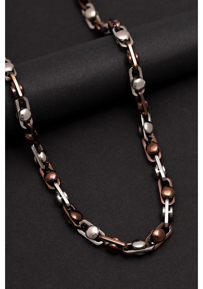 Motorcu Model Çelik Erkek Kolye Rose-beyaz Paslanmaz Çelik Sevgiliye - Eşe - Babaya Hediye Kolye Rose Gold