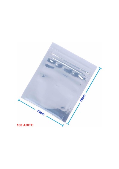 Kilitli Antistatik Poşet 13x18cm 100 Adet Şeffaf Su Toz Geçirmez Koruyucu Esd Metalize Torba