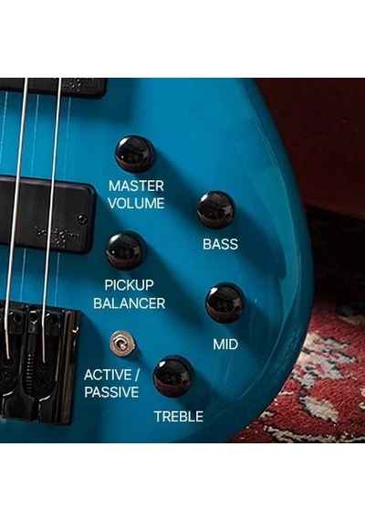 Cort C5 Deluxe Cbl Bas Gitar, 5 Telli, Şeker Mavisi