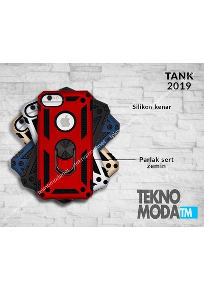 Teknomoda Apple Uyumlu iPhone 7 Tank Kilif Armor Yüzüklü Standli Korumali Kapak 343772289