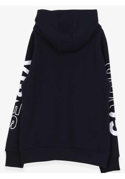 Breeze Erkek Çocuk İçi Şardonlu Kapüşonlu Good Yazılı Sweatshirt-11500 Lacivert