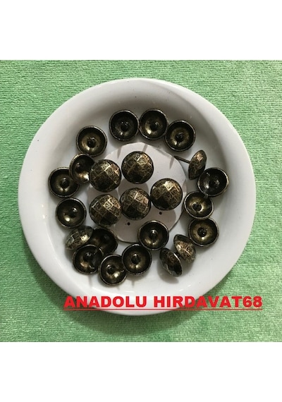 Kabara Raptiye Koltuk Çivisi Renk Antik Bakır Çapı:16 MM 20Adet N11.39291